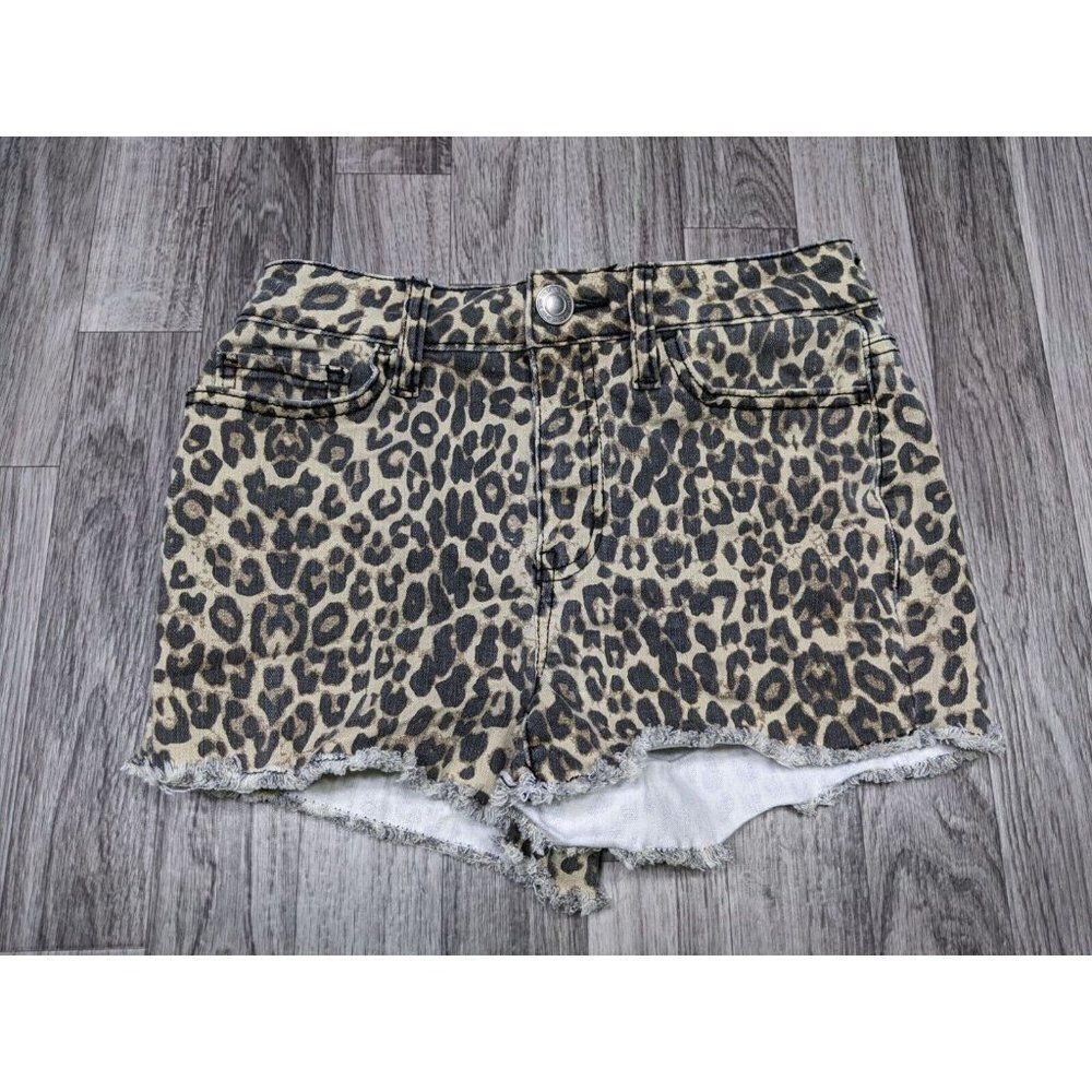 (3/$35) SO Size 3 Animal Print Pockets Fringe‎ Favorite High Rise Shortie Shorts